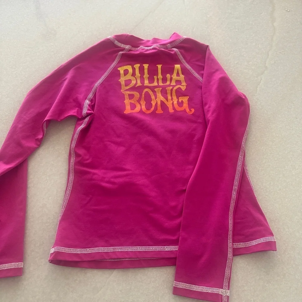 Billabong Kids Fuchsia and Yellow Rash Guard